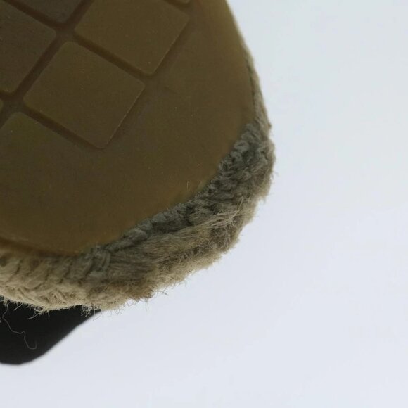 CHANEL Pumps Shoes Velor 38 Black CC Auth - Picture 5 of 16